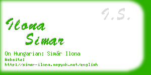 ilona simar business card